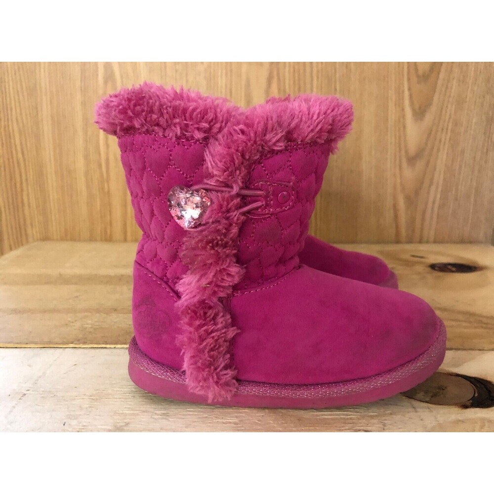 Disney  Sofia the First fabric upper  Winter faux fur pink  Boots size US 9
